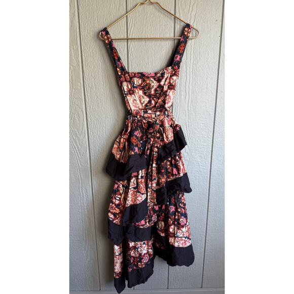 Anthropologie Floral Maxi Dress - Black and Gold - Picture 4 of 7